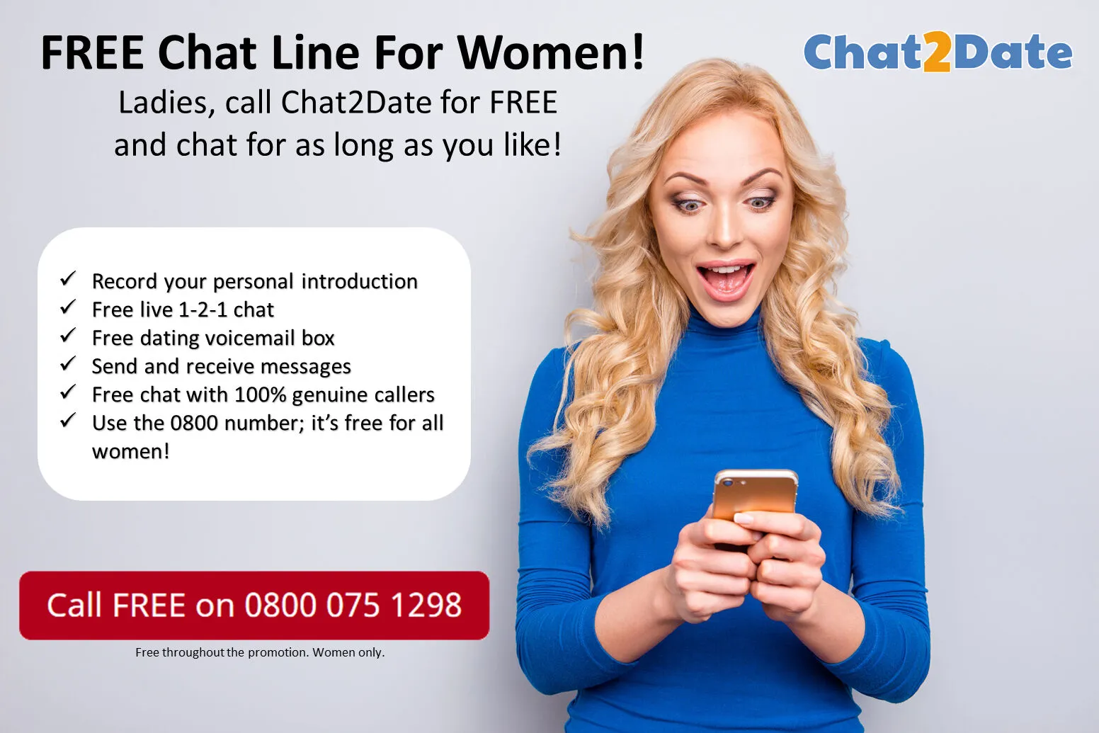 Free chat line for women